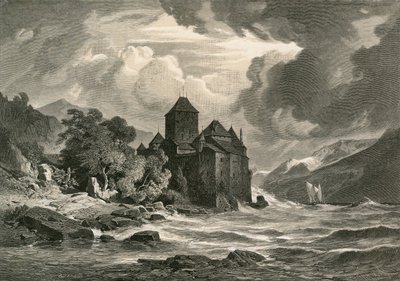 Chillon Kalesi, Cenevre Gölü by Swiss School