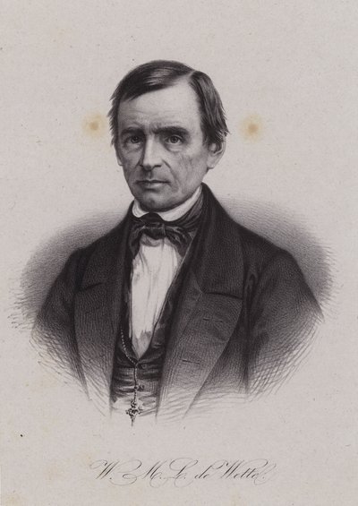 Wilhelm Martin Leberecht de Wette, Almanya doğumlu İsviçreli ilahiyatçı ve İncil bilgini (gravür) by Swiss School