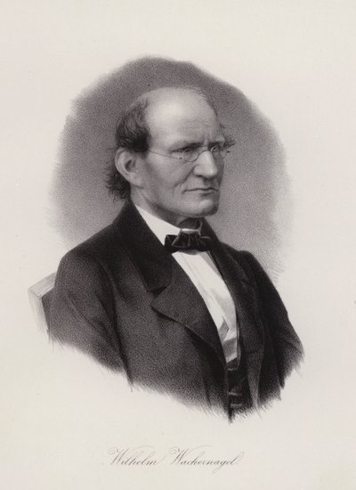 Wilhelm Wackernagel, Alman-İsviçreli filolog (gravür) by Swiss School
