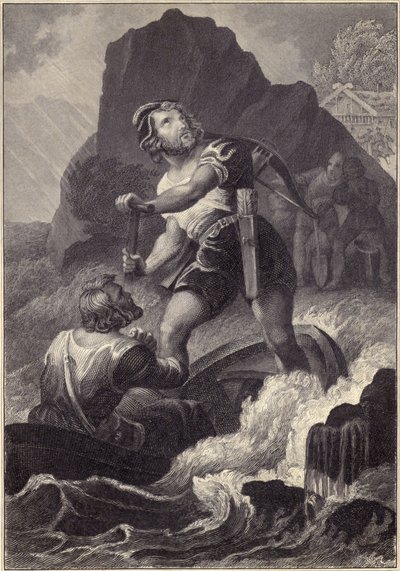 William Tell bir teknede by Swiss School