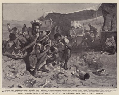 Hyde Çiftliği, Ladysmith, Memurların Karmaşasında Kafirler için Mutlu Bir Avlanma Alanı by Sydney Prior Hall