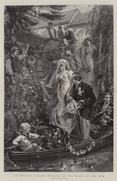 Wye'nin Kıyısında Bir İngiliz Köyü Düğünü by Sydney Prior Hall