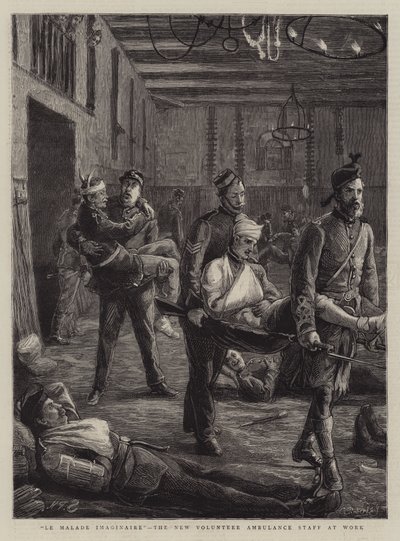 Yeni Gönüllü Ambulans Personeli Le Malade Imaginaire İş Başında by Sydney Prior Hall