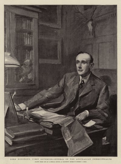 Lord Hopetoun, Avustralya Topluluğu Birinci Genel Valisi by Sydney Prior Hall