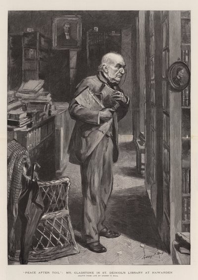 Peace after Toil, Mr Gladstone in St Deiniol