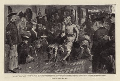 Ophir'deki Erkekler için Spor, Majesteleri bir El Arabası Yarışı izliyor by Sydney Prior Hall