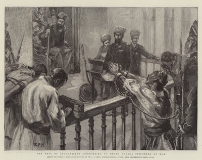 Afganistan Emiri Hazara Savaş Esirlerini ölüme mahkum etti by Sydney Prior Hall