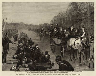 Windsor Park'taki Albay Seely'nin Ambulans Kolordusu Kraliçesi Majesteleri Tarafından Teftiş by Sydney Prior Hall