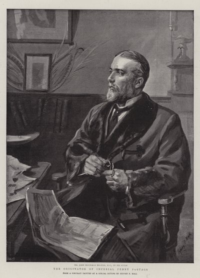 Imperial Penny Postasının Yaratıcısı by Sydney Prior Hall