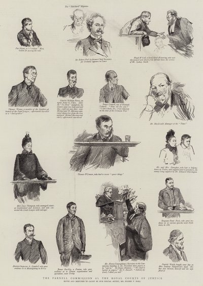The Parnell Commission at the Royal Courts of Justice  by Sydney Prior Hall