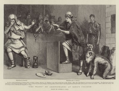 King's College'da Aristophanes Eşekarısı by Sydney Prior Hall