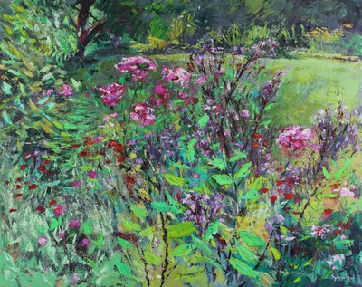 En Sevdiğim Yaz Bahçesi, 2021 (tuval üzerine yağlıboya) by Sylvia Paul