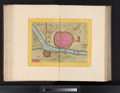 Cádiz burnunun görünümü Gades Ab Occiduis Insulae Partibus (nesne üzerindeki başlık) by Symon Novelanus (possibly)