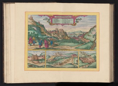 Gezicht op het Alhambra en de stad Granada by Symon Novelanus (possibly)