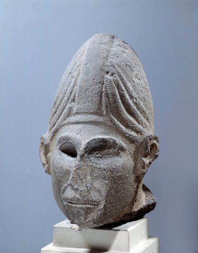 Doğu antik: Suriye tanrısının başı. Yaklaşık MÖ 2500. Djabboul, Suriye