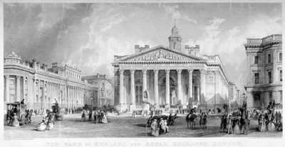 Kraliyet Borsası, Londra Şehri, c1850. by TA Prior