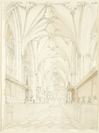 Doğu görünümlü Bristol Katedrali Korosu by T.H. Clarke