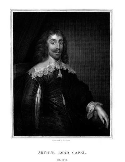 Arthur Capel, 1 Baron Capel, İngiliz kralcı, 1825. by T. A. Dean