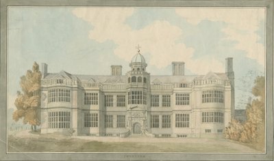 Ingestre Hall: sulu boya, nd [1791] by T Carter