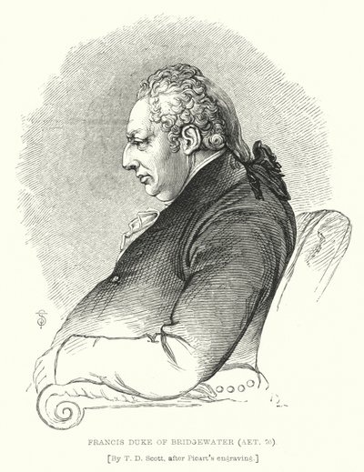 Francis, Bridgewater Dükü, Aet 70 (gravür) by T. D. (after) Scott
