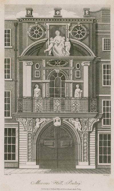 Mercer's Hall, Cheapside, Londra by T. Prattent