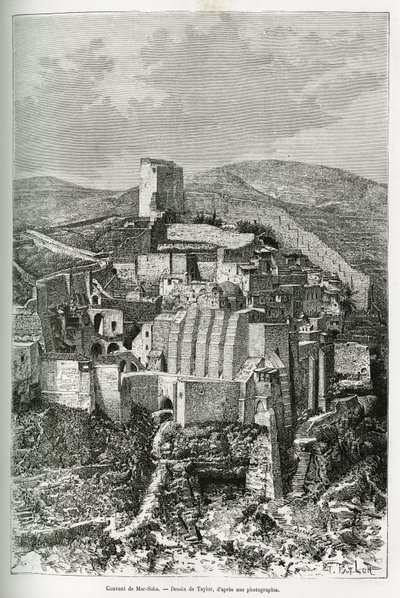Mar-Saba (Mar Saba) (Filistin) manastırı. Taylor