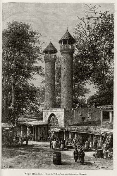 Elisabethpol Camii (veya Gandja veya Kirovabad, Azerbaycan). “A travers l