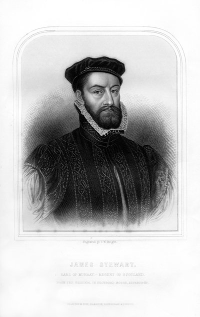 James Stewart, Moray 1 Earl, İskoçya Regent, 1870 by T. W. Knight