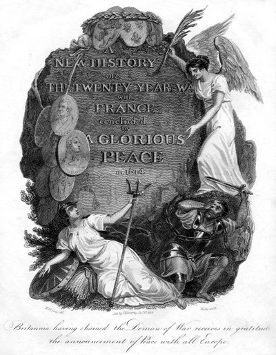 Britanya, savaş iblisini zincirledi, 1816. by T. Wallis