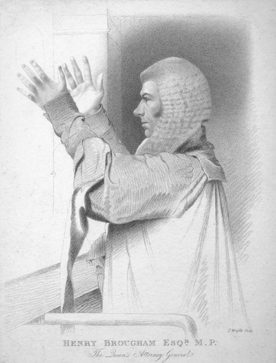 Henry Brougham Av., MP, Queens Başsavcısı, c1820. by T. Wright
