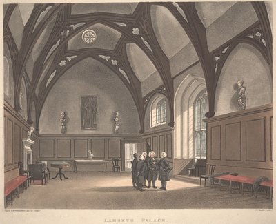 Joseph Constantine Stadler (fl.1780-1812) tarafından oyulmuş Lambeth Sarayı, 1808