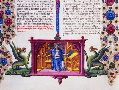 St Matthew the Evangelist, Cilt II f 148, v, Borso d