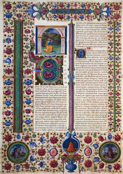 Hoşea Peygamberin Kitabından Incipit, Borso d