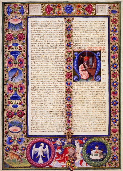 Taddeo Crivelli (1425-1479) ve diğerleri tarafından aydınlatılan Borso d