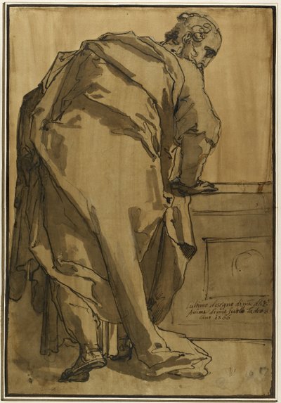 Arkadan Görülen Ağır Dökümlü Bir Havari, 16. yüzyıl by Taddeo Zuccari