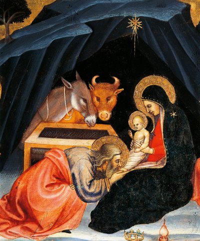Büyücülerin Hayranlığı (detay) by Taddeo di Bartolo