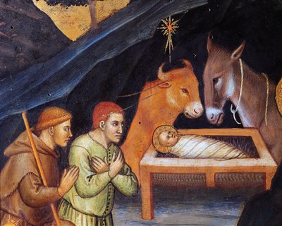 Taddeo di Bartolo'nun Magi'ye hayranlığı (yaklaşık 1362-yaklaşık 1422), panel üzerinde tempera, 38x57 cm, detay by Taddeo di Bartolo