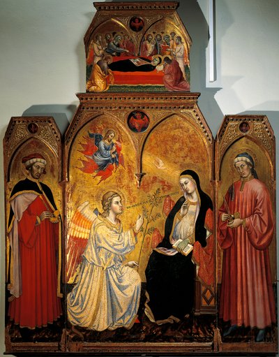 Meryem'in Aziz Cosmas ve Damian ile Müjdesi, Taddeo di Bartolo (1362-1422) by Taddeo di Bartolo