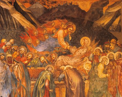 Bakire'nin Cennete Yükselişi, Bakire'nin Yaşamından bir sahne by Taddeo di Bartolo