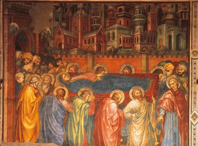 Virgin'in cenazesi, Life of Virgin'den sahne by Taddeo di Bartolo