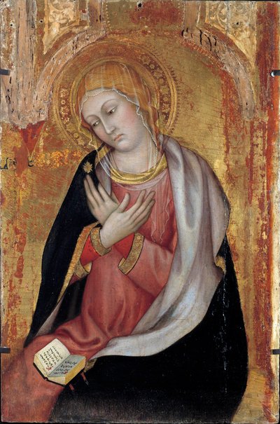 Müjde Altarpiece Bakire Taddeo di Bartolo (15. yüzyılın başı). karartmak 0,77x0,55 m. Avignon, Musée du Petro Palais by Taddeo di Bartolo