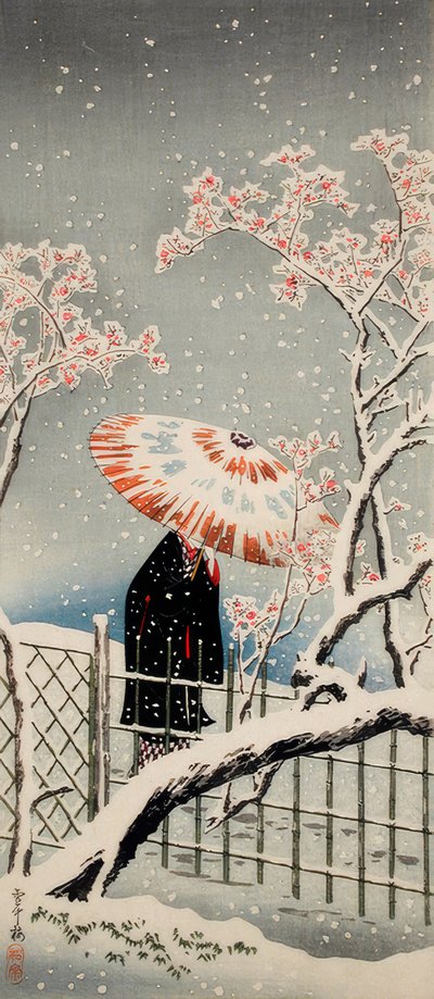 Karda erik ağacı by Takahashi Hiroaki