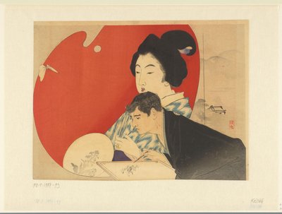 Boyalı bir ekran için ressam by Takeuchi Keishū