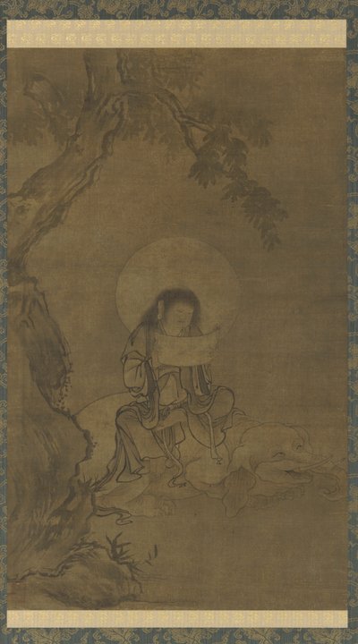 Fugen, Muromachi Dönemi (ipek üzerine mürekkep ve renkli) by Takuma Eiga