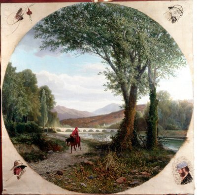 Dante bir at Entella nehri boyunca koşar veya Dante Alighieri