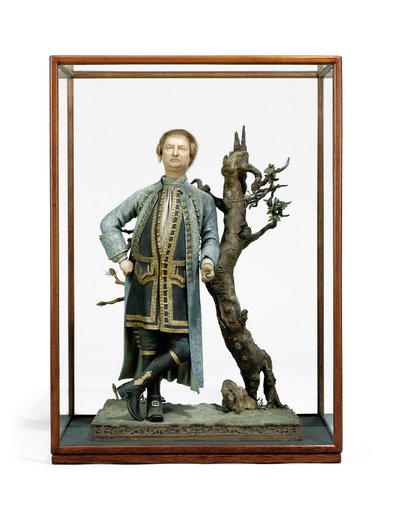 Geleneksel olarak David Garrick olarak tanımlanan boyalı kil figür, c.1770 (seramik) by Tan Che Qua Tan Che Qua