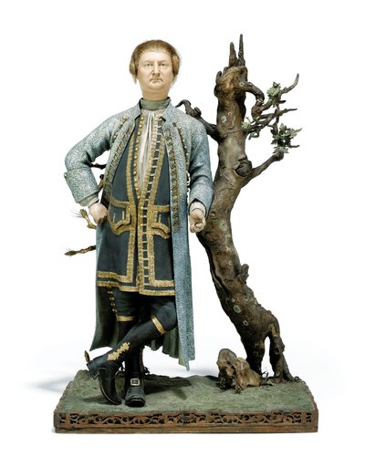 Geleneksel olarak David Garrick olarak tanımlanan boyalı kil figür, c.1770 (seramik) by Tan Che Qua Tan Che Qua