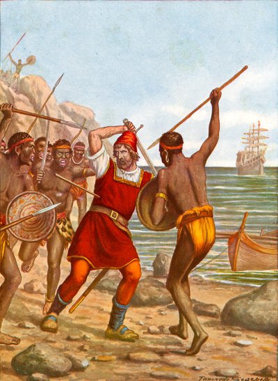 Cadamosto zenciler tarafından öldürüldü by Tancredi Scarpelli