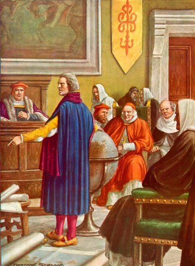 Salamanca doktorlarının önünde Columbus by Tancredi Scarpelli