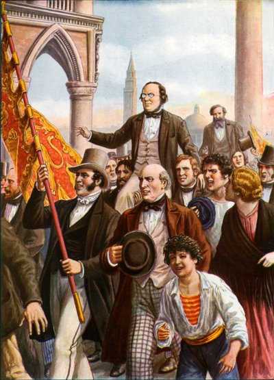 Daniele Manin ve Niccolo Tommaseo 18 Mart 1848